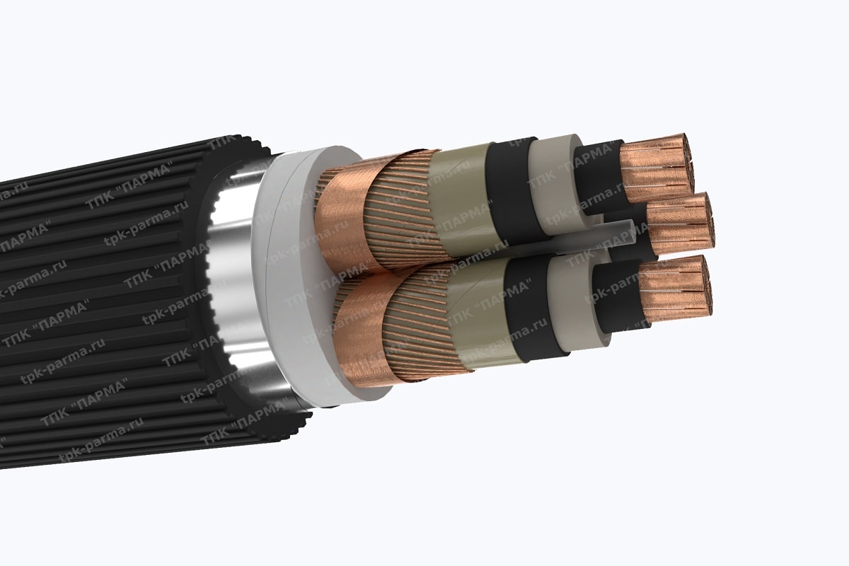 Фотография провода Кабель ПвПу2г 3х185/95 - 35кВ
